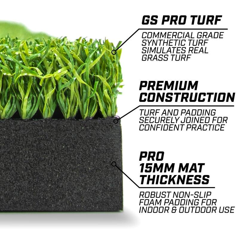 GoSports Golf Hitting Mat PRO 5x4 Artificial Turf Mat for Indoor